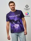 Мужская базовая футболка / Space X Girl in zero gravity