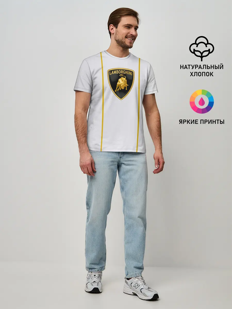 Мужская базовая футболка / LAMBORGHINI. (P007_P004ooo1546107, P004ooo1546107)