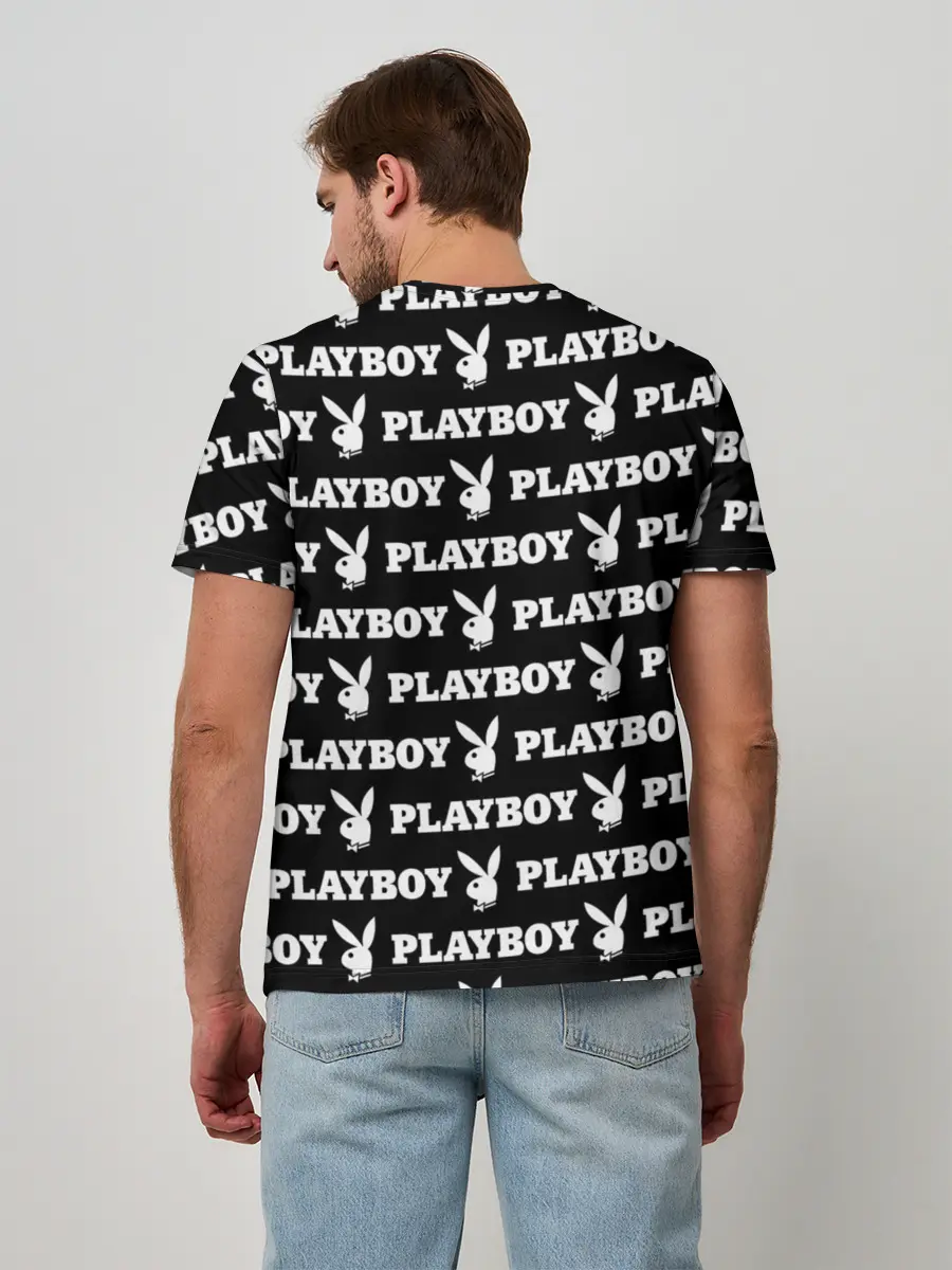 Мужская базовая футболка / PLAYBOY PATTERN | ПЛЕЙБОЙ ПАТТЕРН (Z)