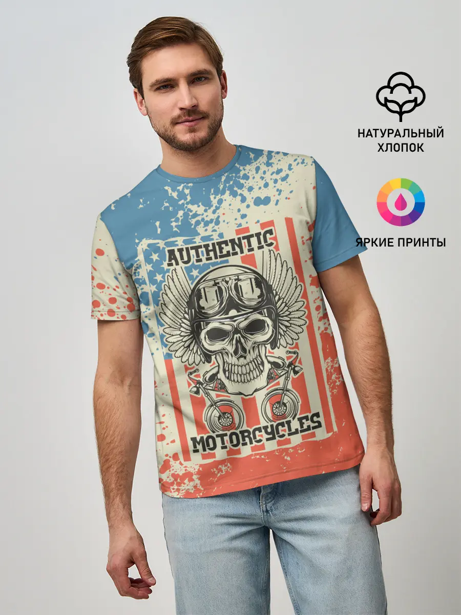 Мужская базовая футболка / Authentic Motorcycle (Z)