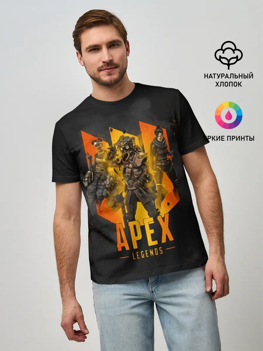 Мужская базовая футболка / Apex legends