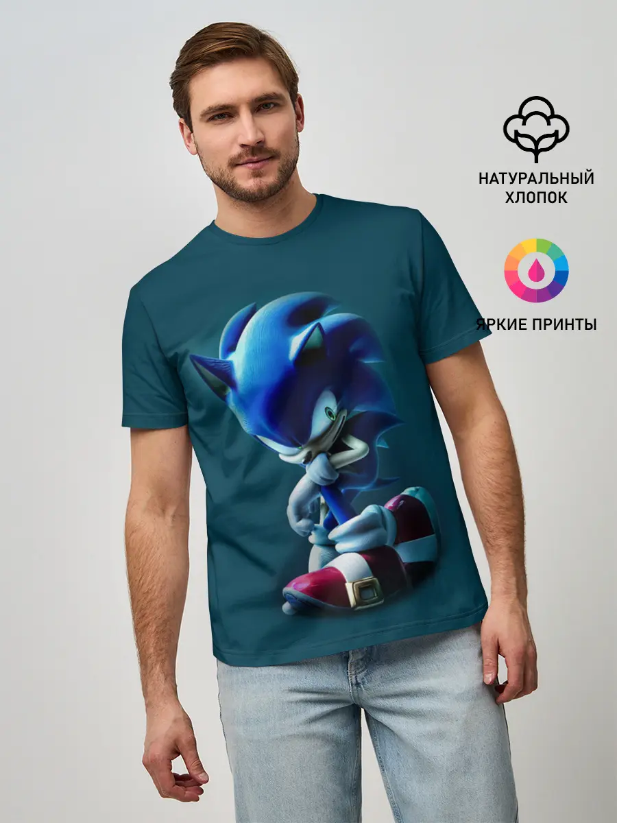Мужская базовая футболка / Sonic