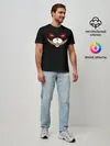 Мужская базовая футболка / KUROKUMA на черном