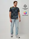 Мужская базовая футболка / 3D VIP GOLD CORNERS