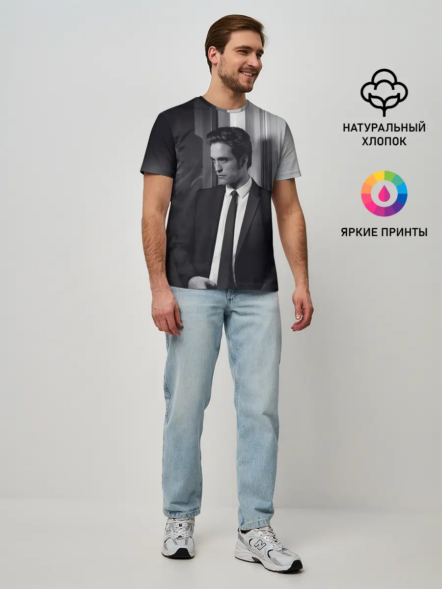 Мужская базовая футболка / Роберт Паттинсон