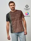 Мужская базовая футболка / Текстура Кожи