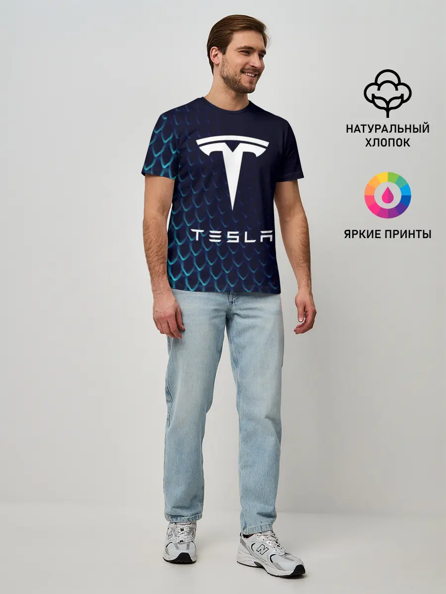 Мужская базовая футболка / Tesla Motors