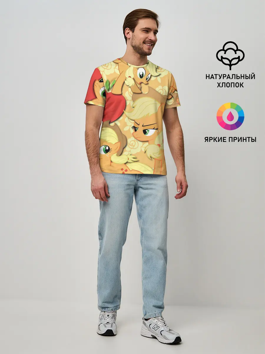 Мужская базовая футболка / Applejack pattern
