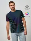 Мужская базовая футболка / НЕОН STRIPES