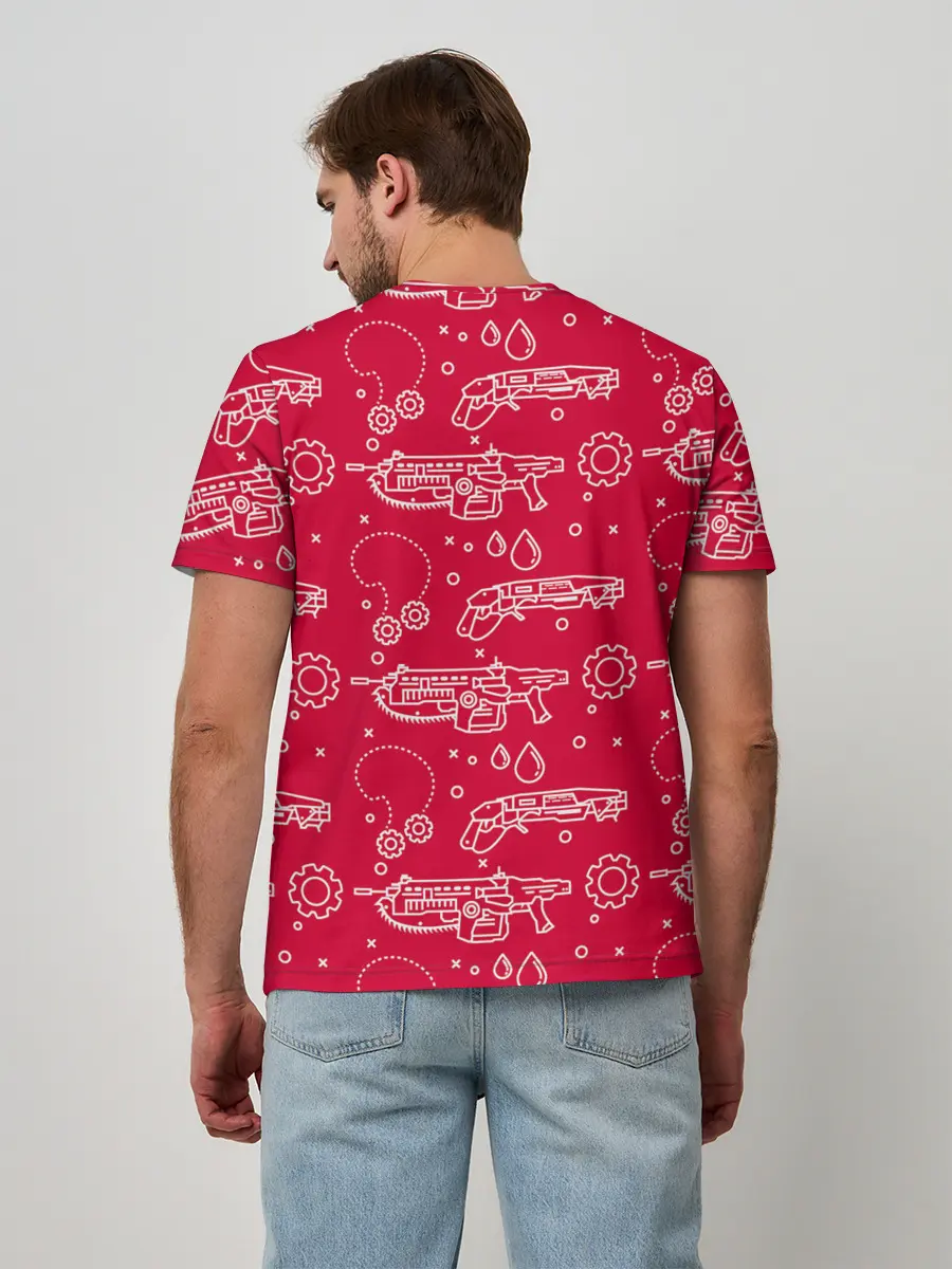 Мужская базовая футболка / Gears pattern