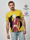 Мужская базовая футболка / Ban желтый фон
