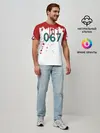 Мужская базовая футболка / ИГРА В КАЛЬМАРА ПЕРСОНАЖ 067 КРОВЬ