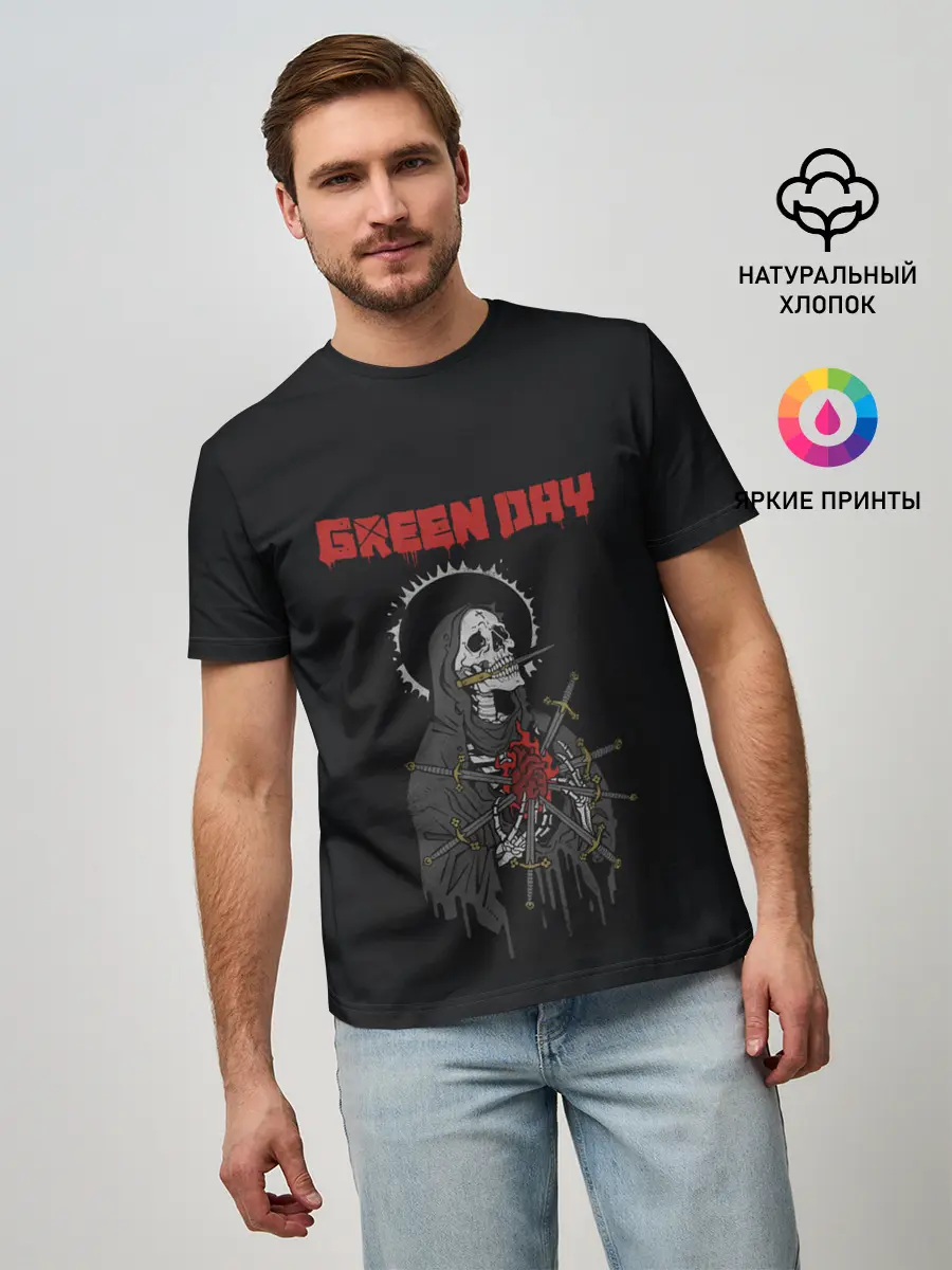 Мужская базовая футболка / GreenDay | ГринДей | Poster (Z)