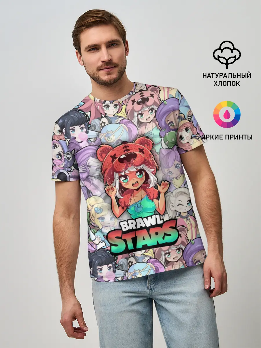 Мужская базовая футболка / BrawlStars Girls