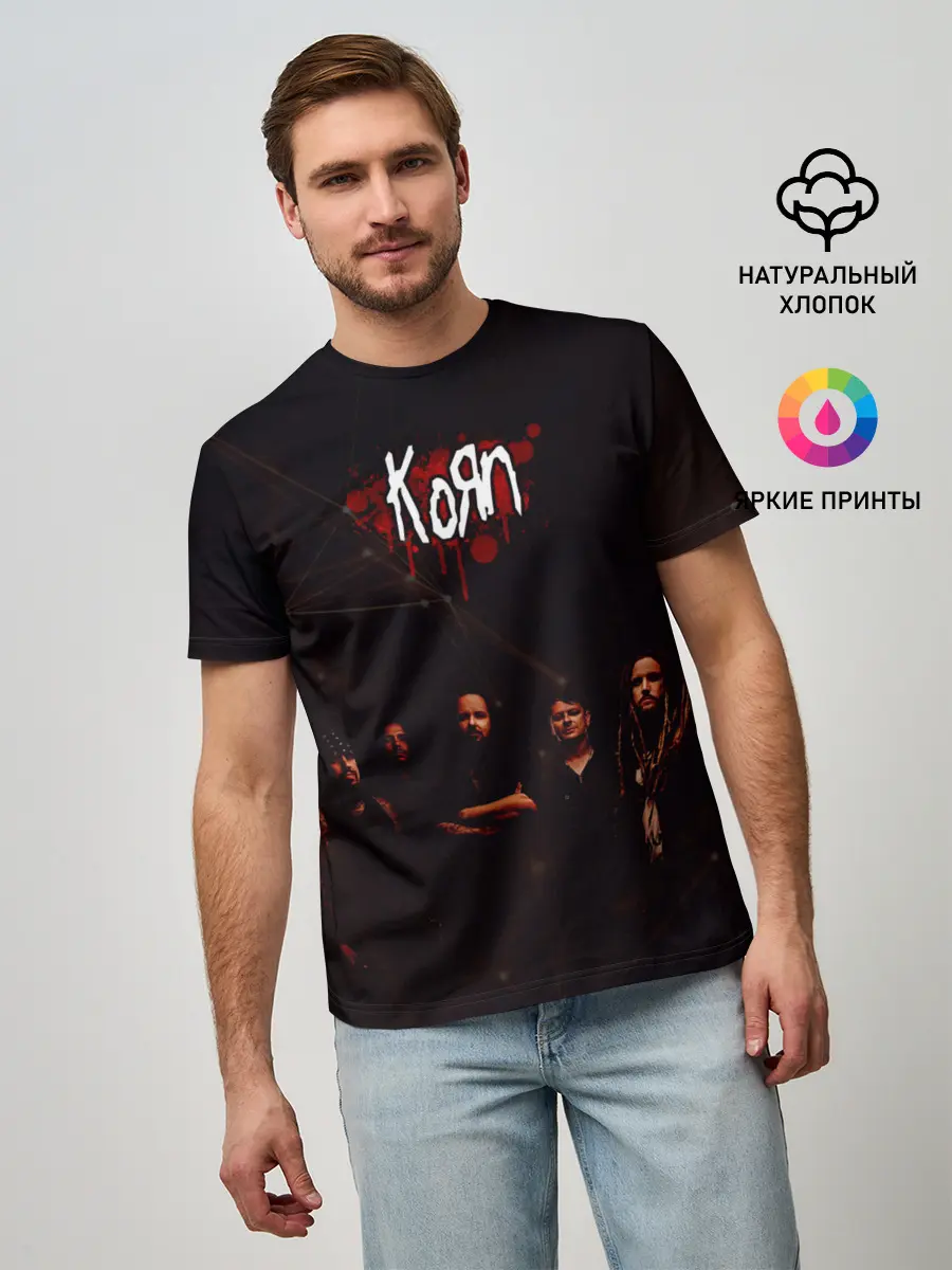 Мужская базовая футболка / Korn (P007_P004ooo2020781, P004ooo2020781)