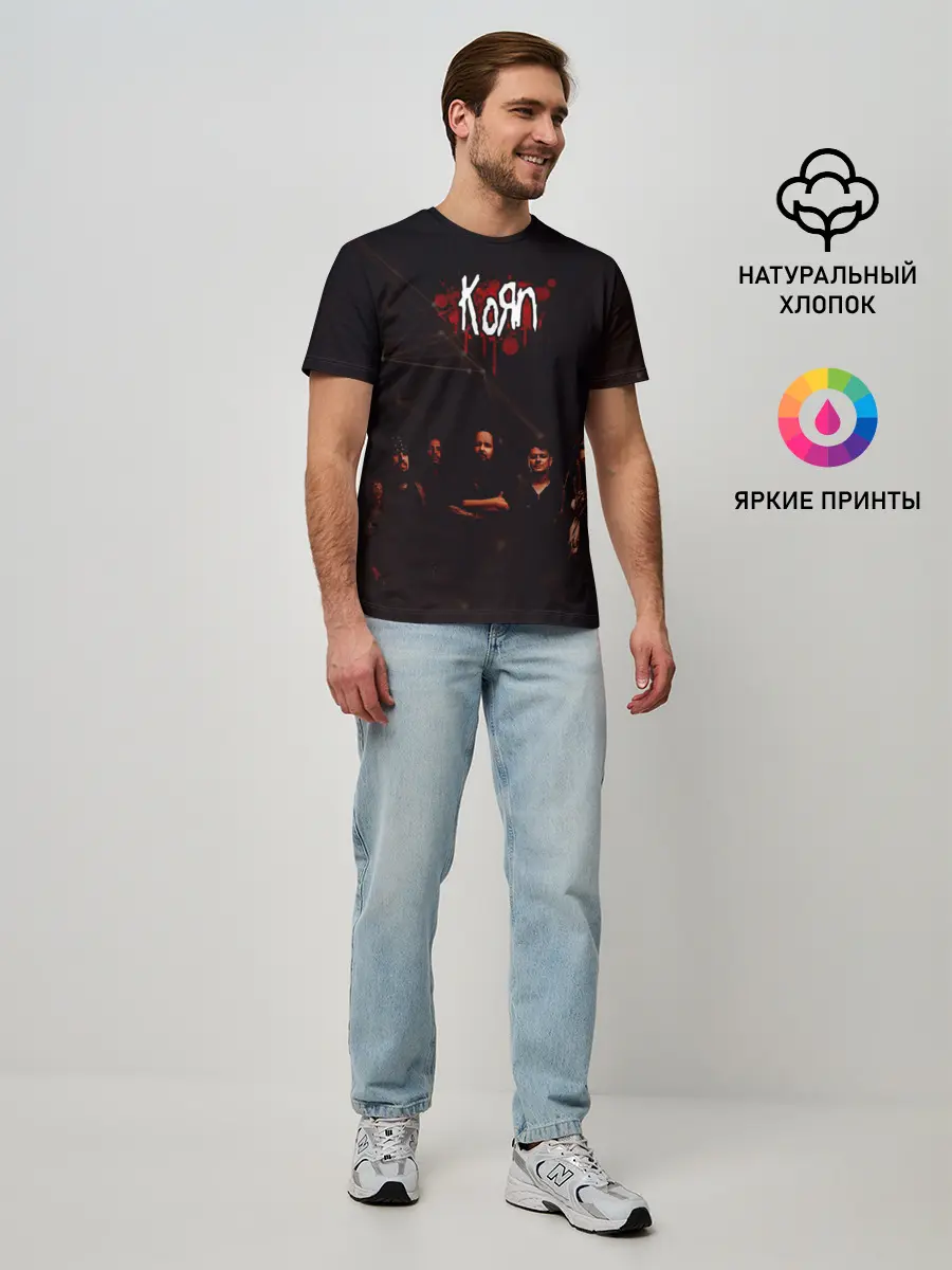 Мужская базовая футболка / Korn (P007_P004ooo2020781, P004ooo2020781)