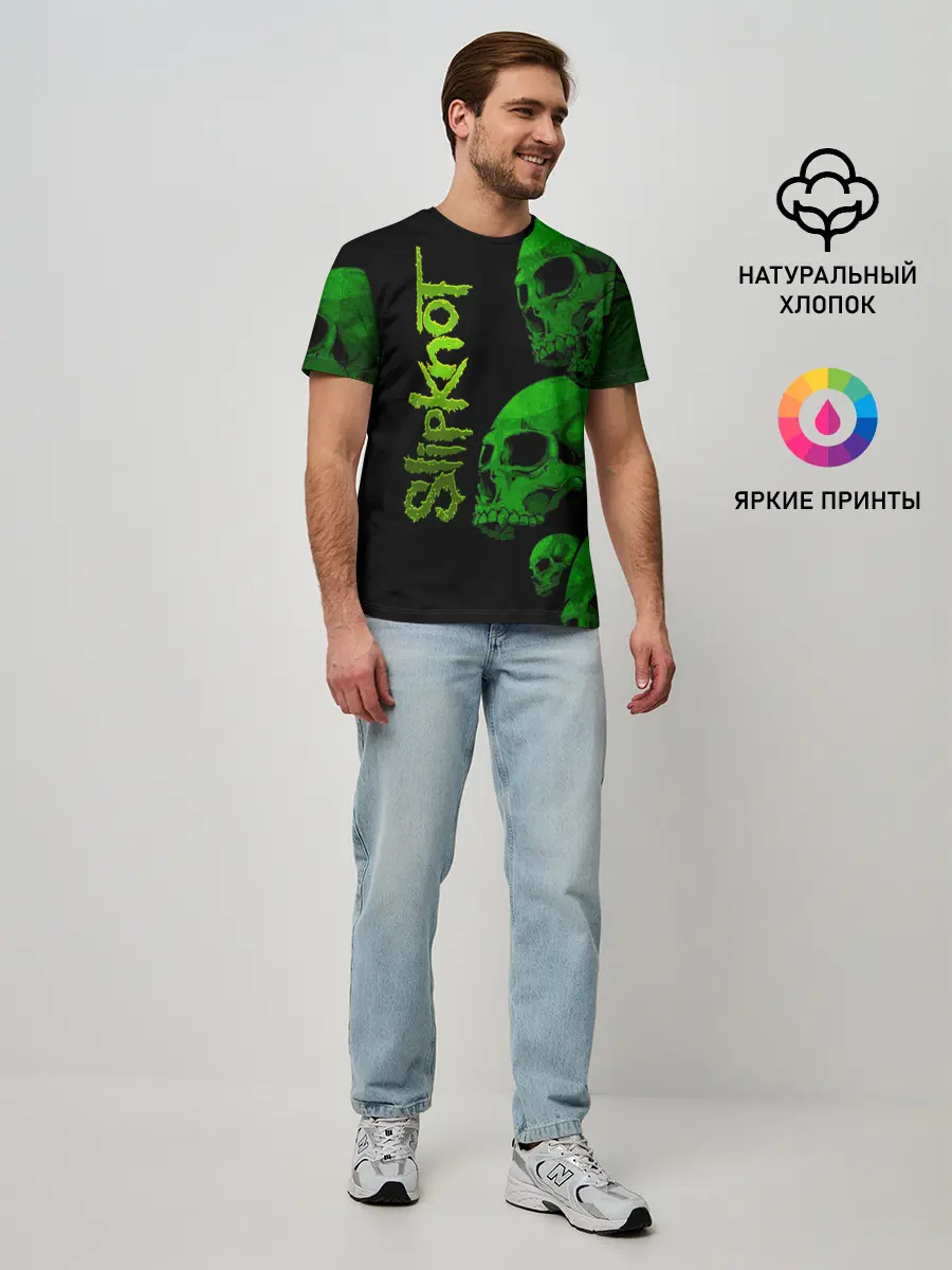 Мужская базовая футболка / Slipknot (P007_P004ooo1809923, P004ooo1809923)