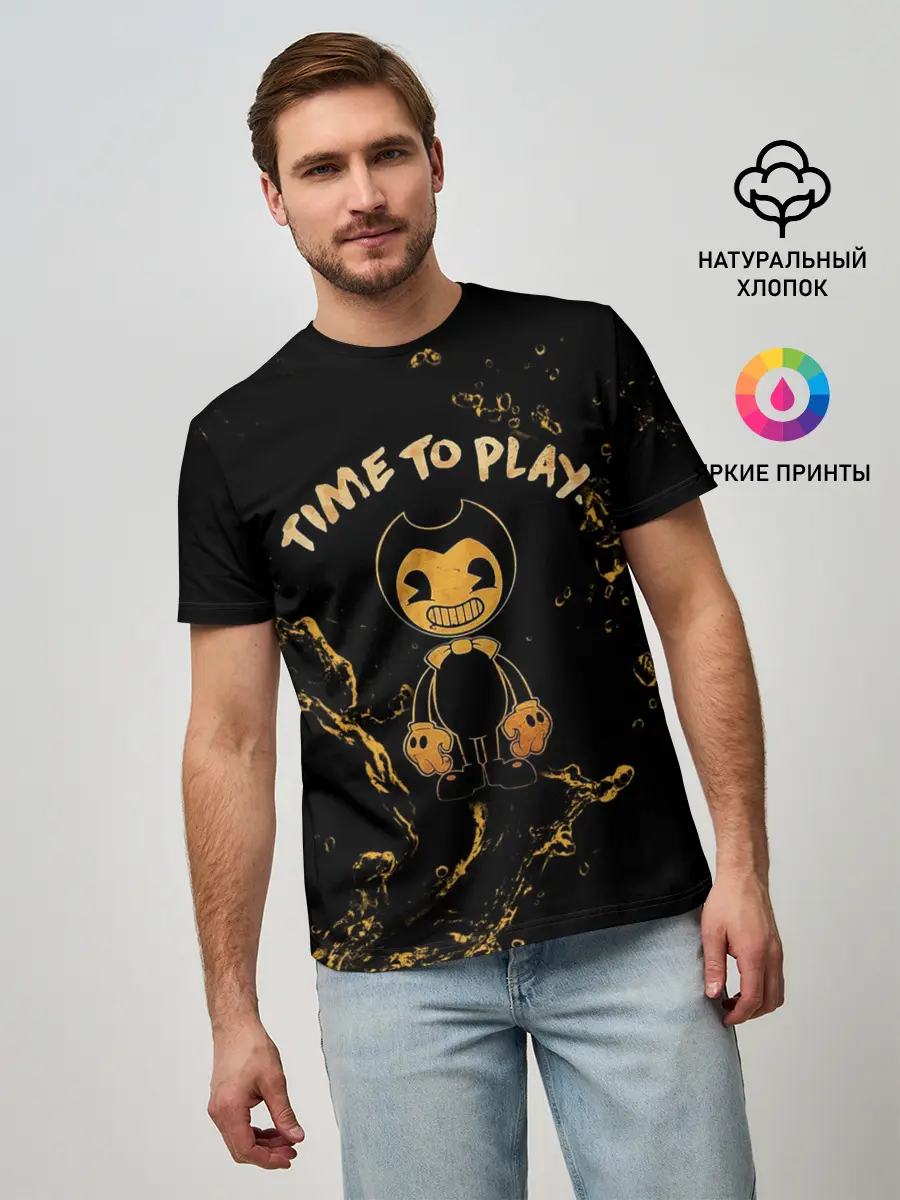 Мужская базовая футболка / Bendy And The Ink Machine