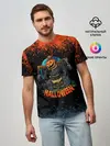 Мужская базовая футболка / ПУГАЛО ИЗ ТЫКВЫ | HALLOWEEN