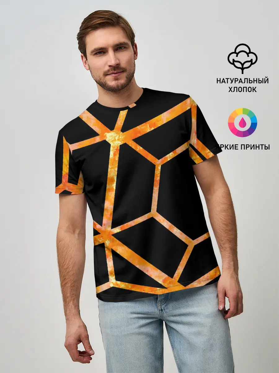 Мужская базовая футболка / Hexagon