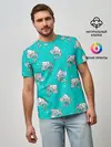 Мужская базовая футболка / Котики и рыбки