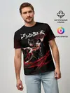Мужская базовая футболка / Чёрный клевер магия Юно
