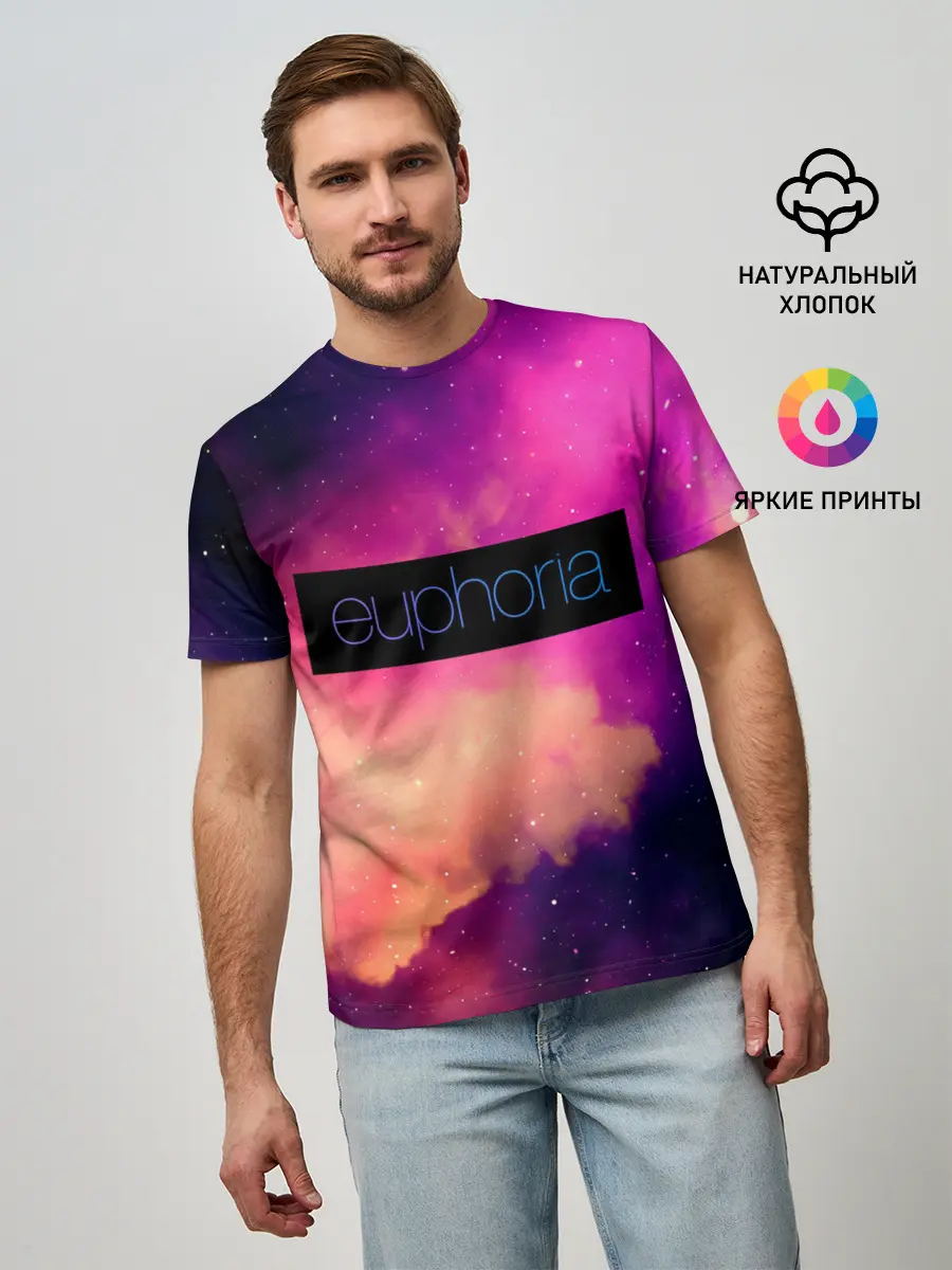 Мужская базовая футболка / сериал Euphoria (P007_P004ooo1832485, P004ooo1832485)