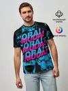 Мужская базовая футболка / Ора Муда синие черепа