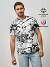 Мужская базовая футболка / Эффект линогравюры