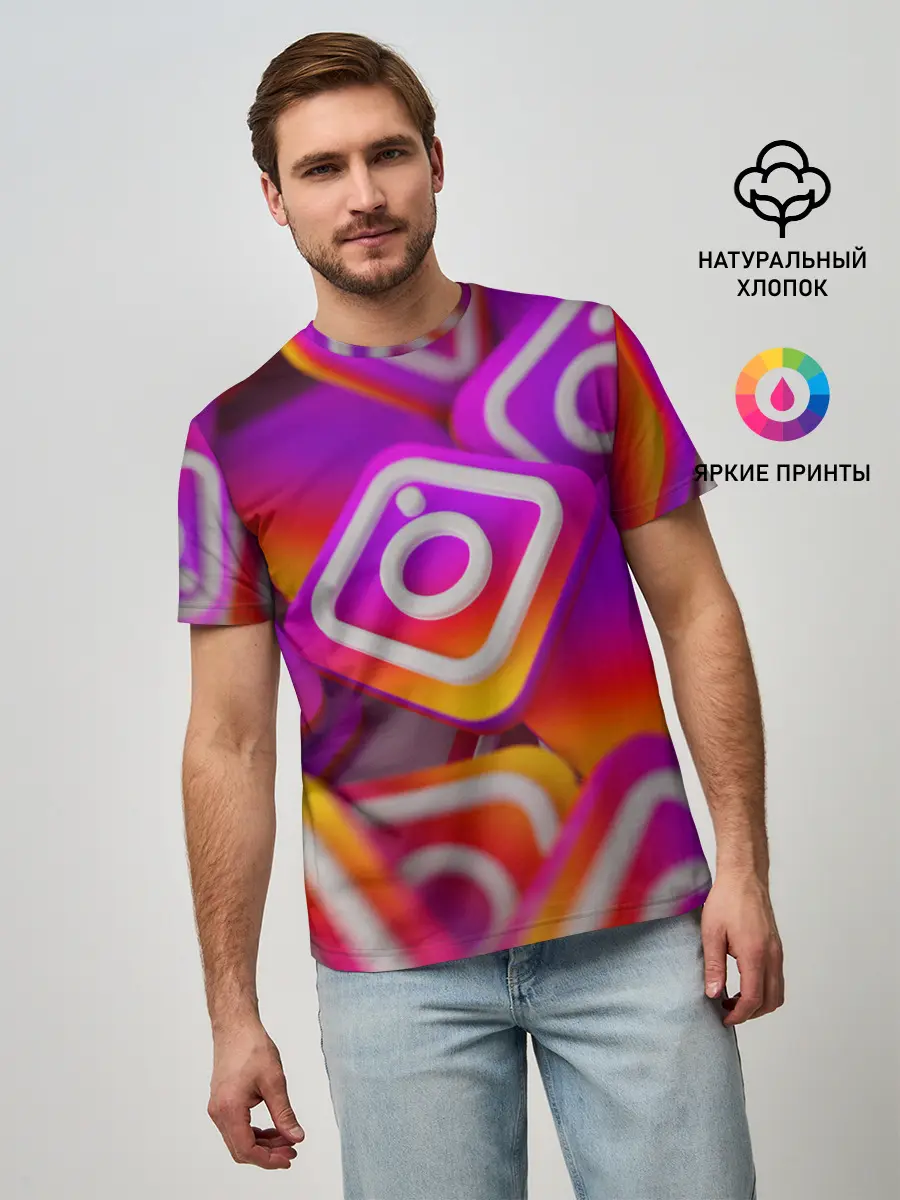 Мужская базовая футболка / Инстаграм / Instagram