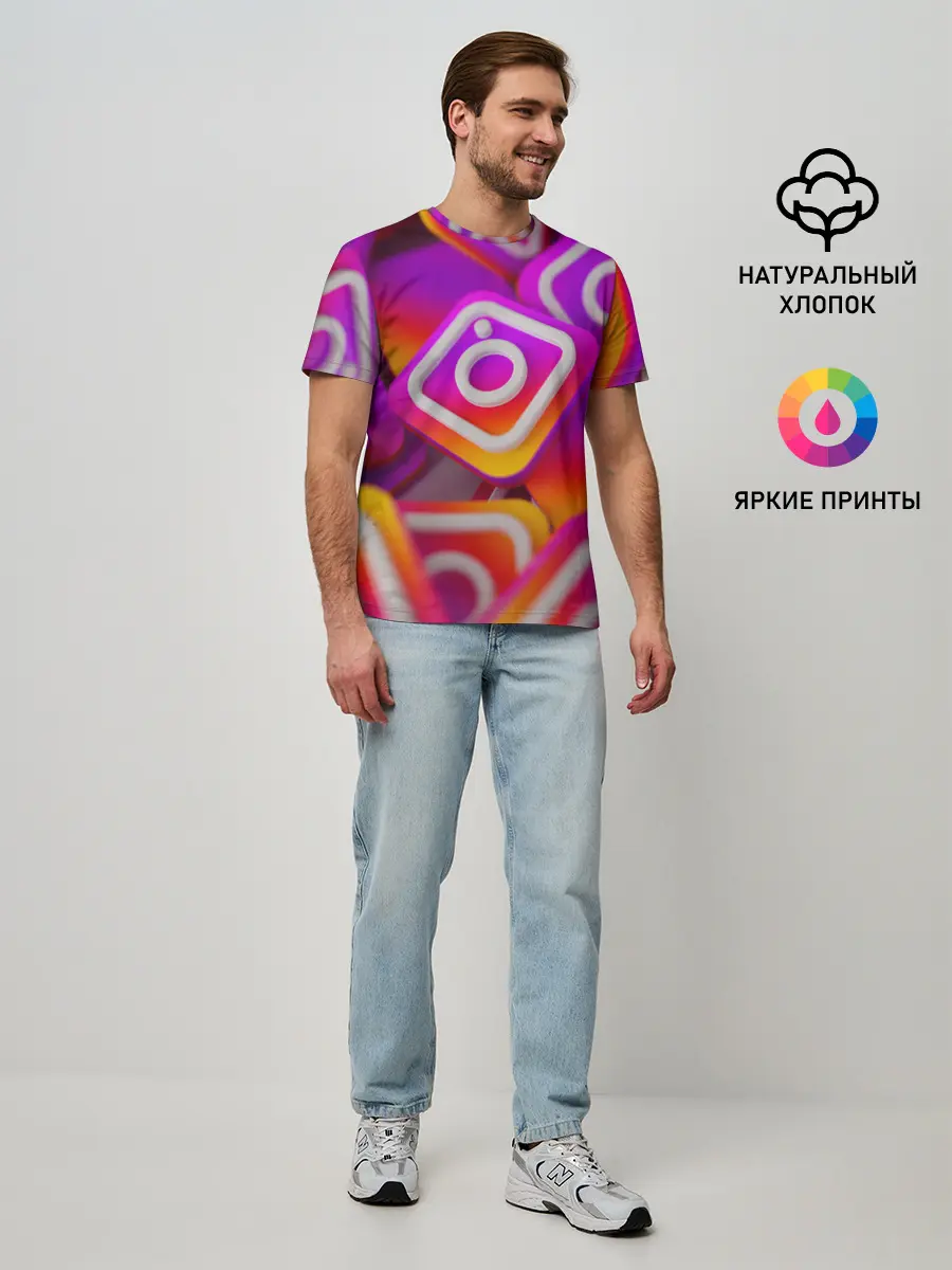 Мужская базовая футболка / Инстаграм / Instagram