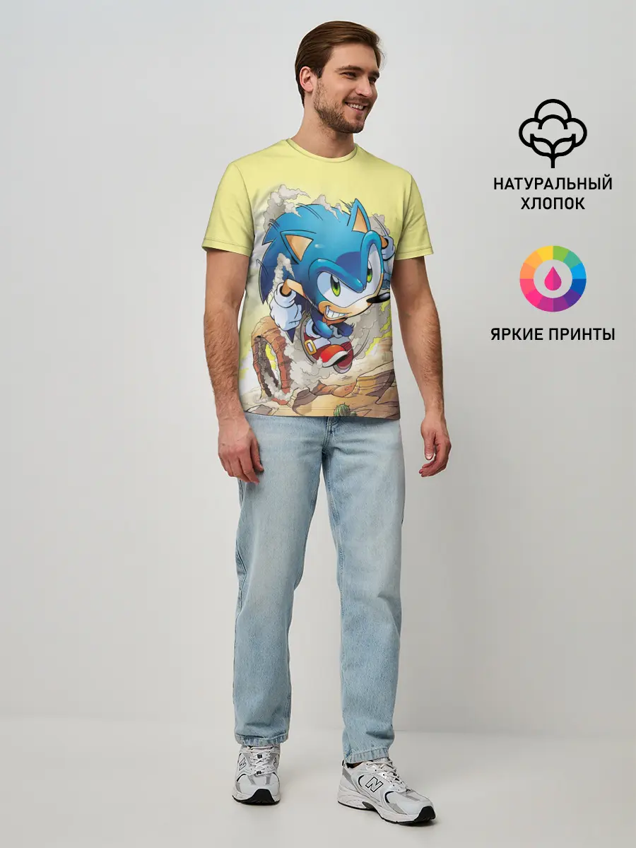 Мужская базовая футболка / SONIC