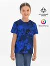 Детская базовая футболка / SONIC BLUE PATTERN | СИНИЙ ЁЖ