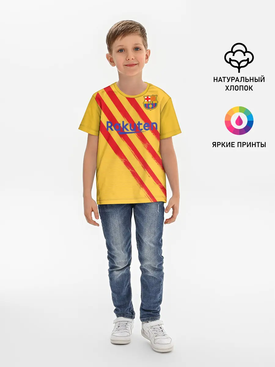 Детская базовая футболка / Barcelona 4-th kit 19-20