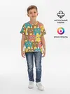 Детская базовая футболка / Разноцветные совы