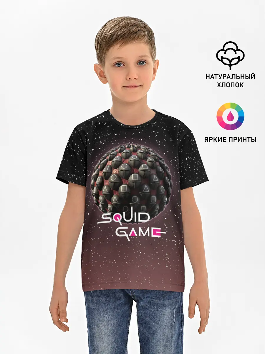 Детская базовая футболка / ПЛАНЕТА ИГР | ИГРА В КАЛЬМАРА