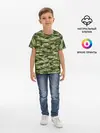 Детская базовая футболка / Камуфляж с крокодилами