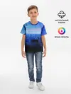 Детская базовая футболка / Кошка арт окно