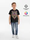 Детская базовая футболка / Разноцветный Волк