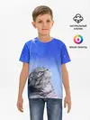 Детская базовая футболка / Кот и космос