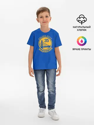 Детская базовая футболка / Kevin Durant форма GSW