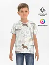 Детская базовая футболка / Рисунок домашних любимцев