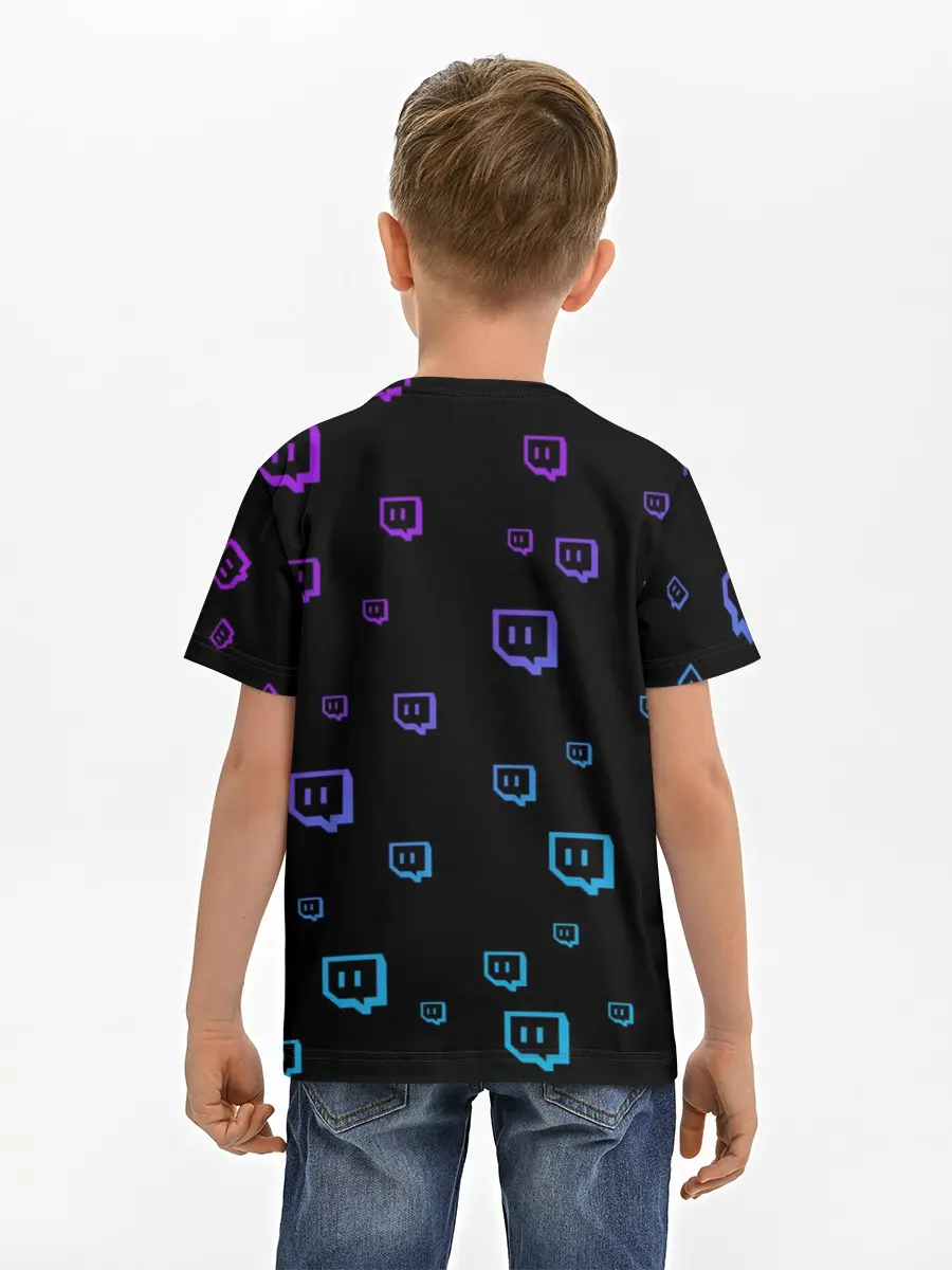 Детская базовая футболка / Twitch (gradient)