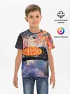 Детская базовая футболка / Кот Диджей