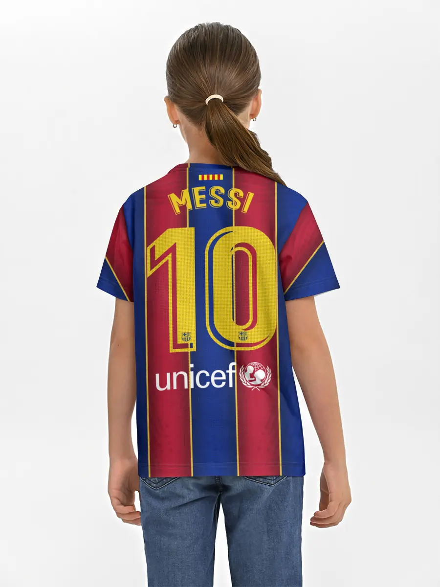 Детская базовая футболка / Messi home 20-21