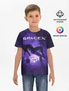 Детская базовая футболка / Space X Girl in zero gravity
