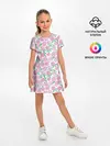 Детское платье / Розовые акварельные розы