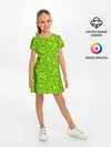 Детское платье / Неоновый цветочный узор