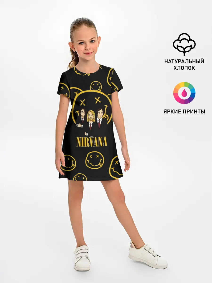 Детское платье / Арт на группу Nirvana