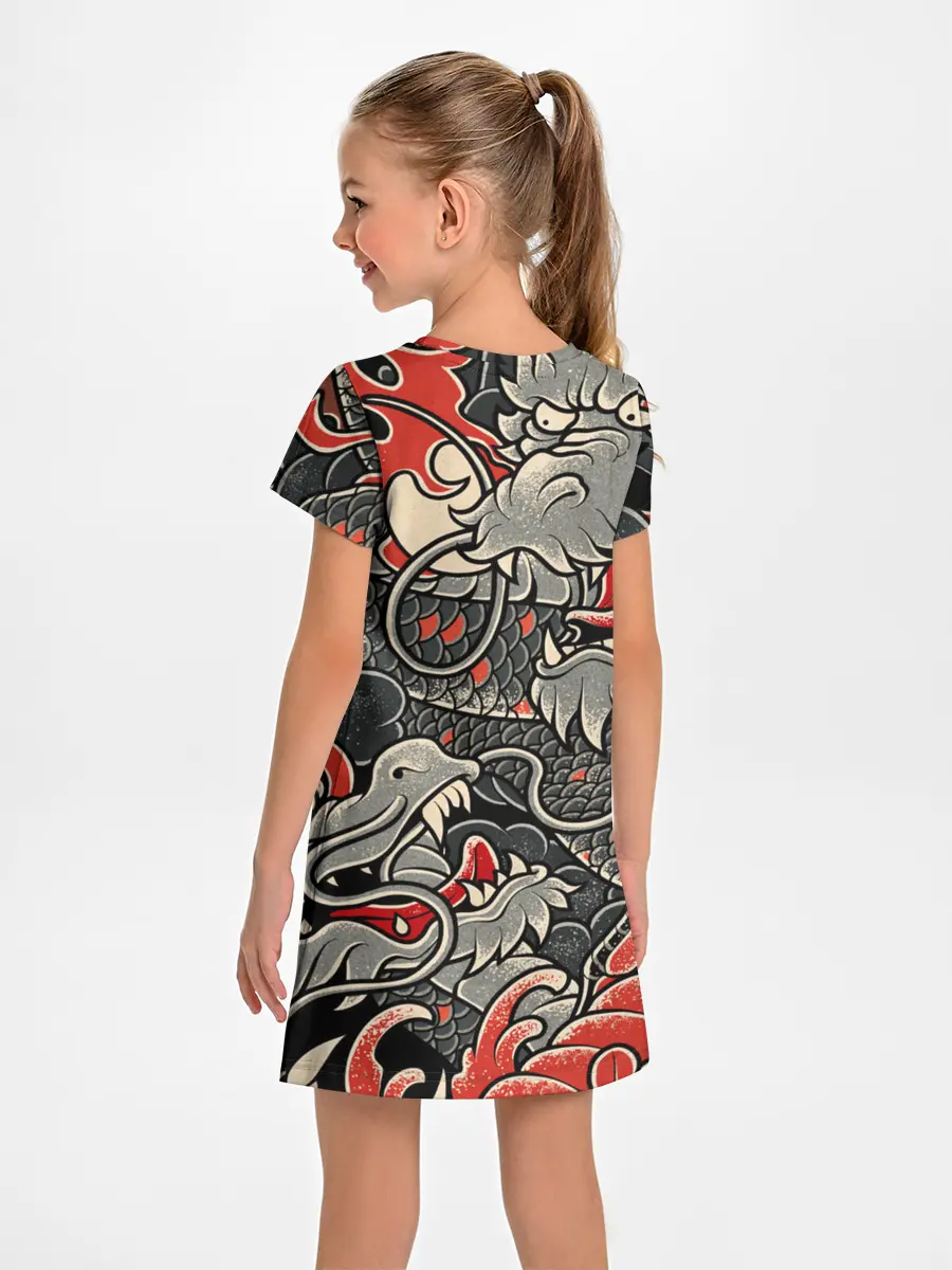 Детское платье / Dsquared tatoo DRAGON